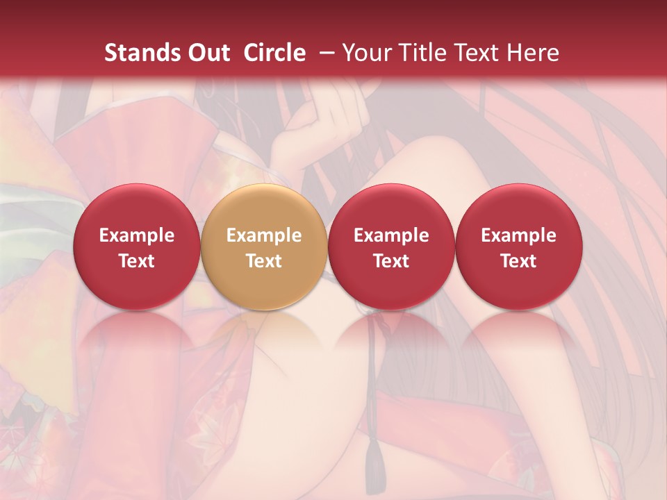 A Woman In A Kimono Sitting On A Bed PowerPoint Template