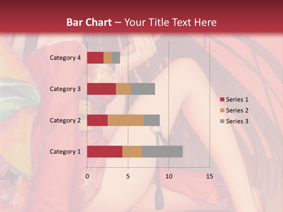 A Woman In A Kimono Sitting On A Bed PowerPoint Template