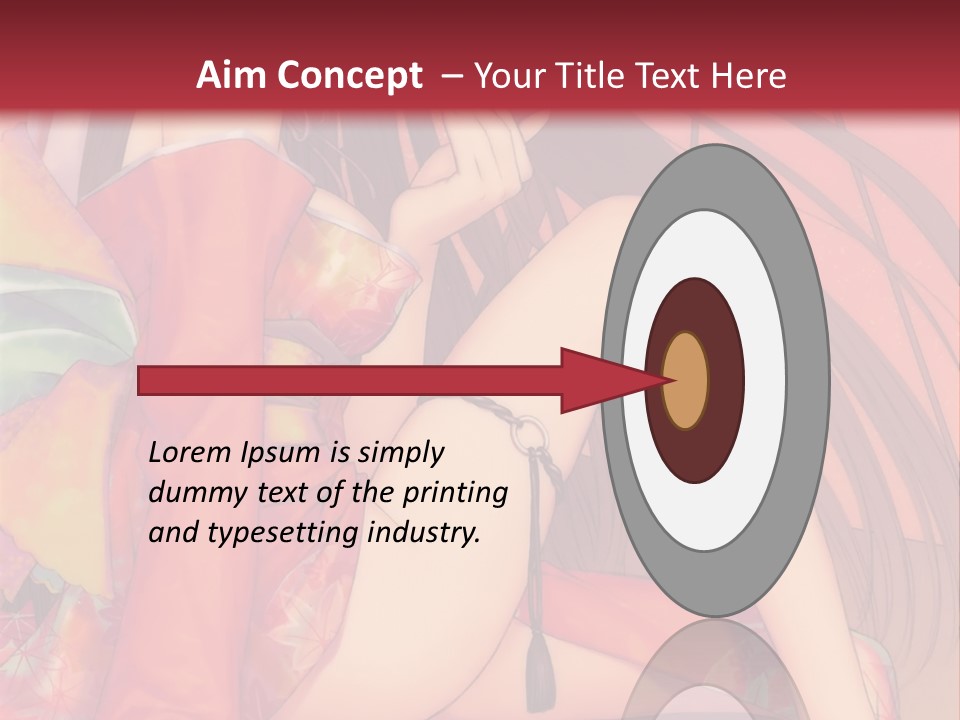 A Woman In A Kimono Sitting On A Bed PowerPoint Template