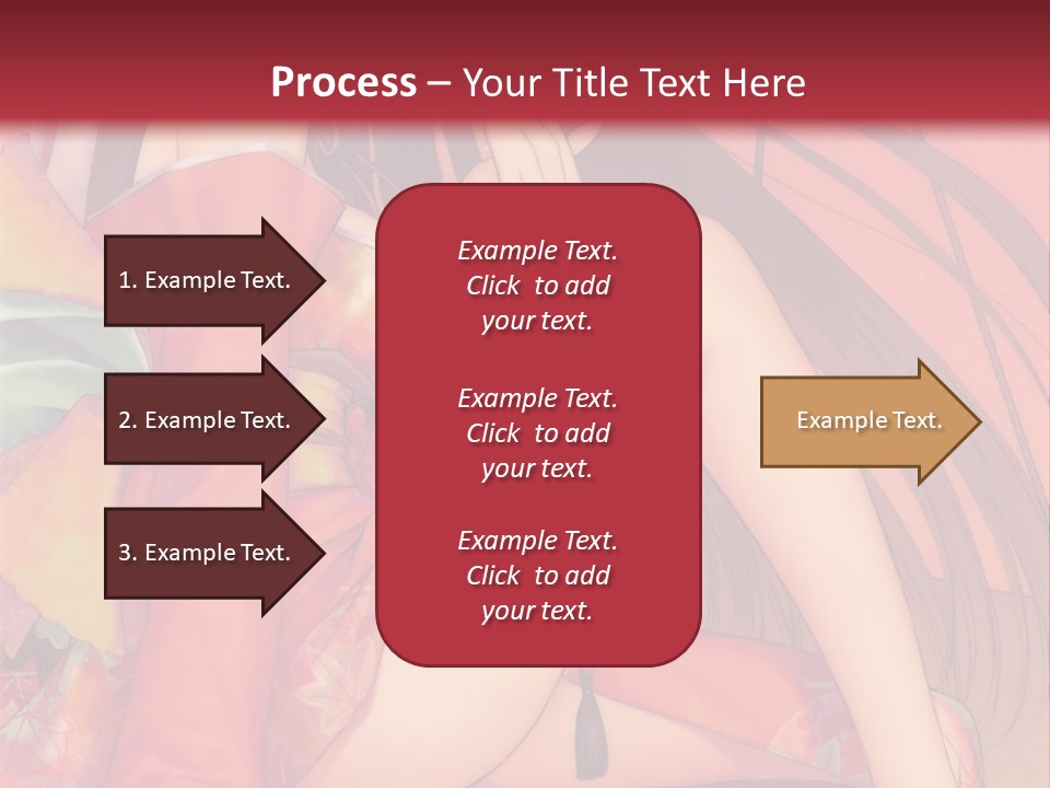 A Woman In A Kimono Sitting On A Bed PowerPoint Template