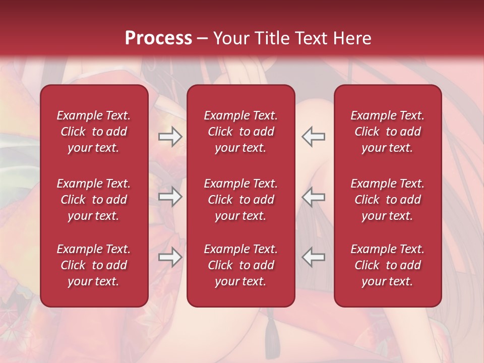 A Woman In A Kimono Sitting On A Bed PowerPoint Template