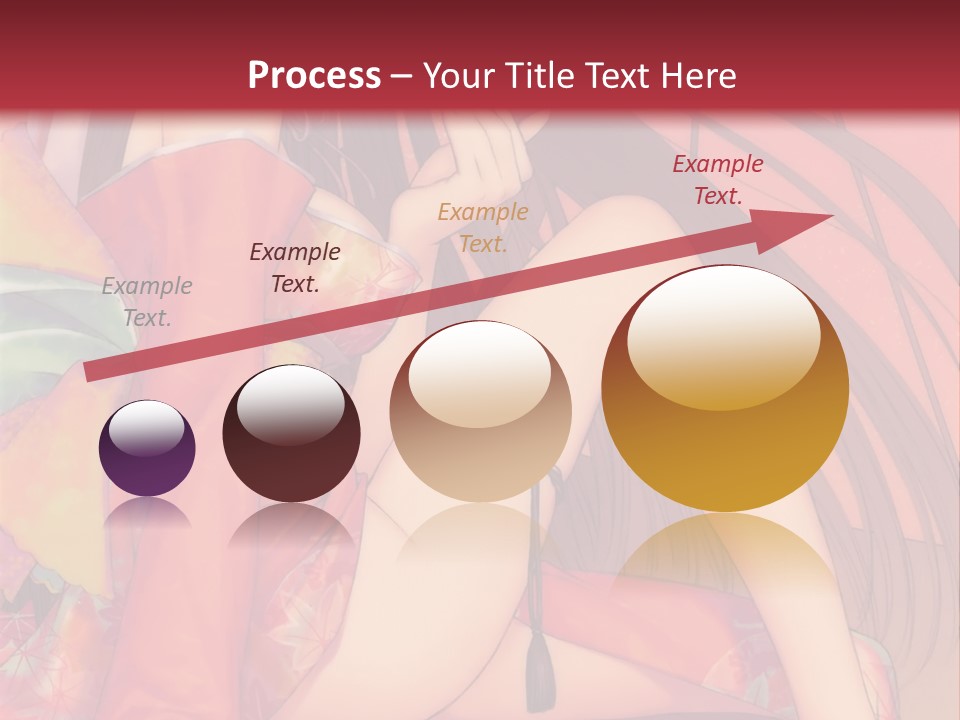 A Woman In A Kimono Sitting On A Bed PowerPoint Template