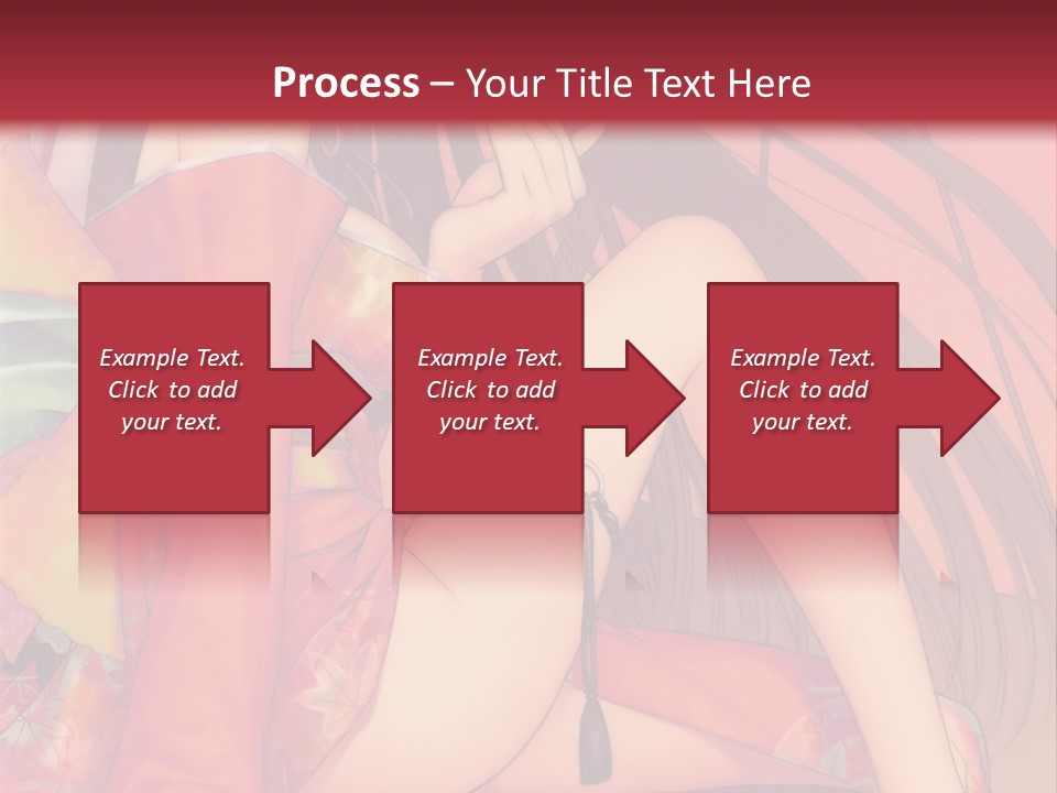 A Woman In A Kimono Sitting On A Bed PowerPoint Template