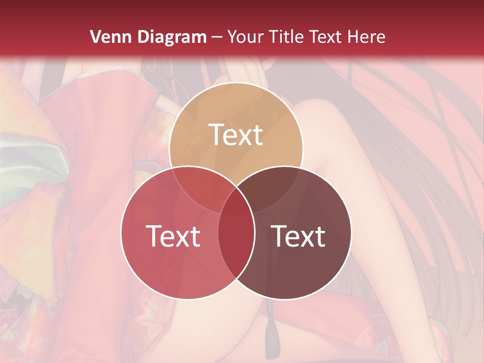 A Woman In A Kimono Sitting On A Bed PowerPoint Template