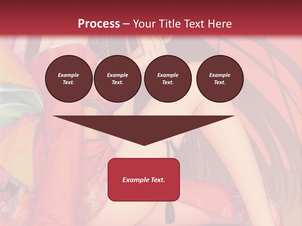 A Woman In A Kimono Sitting On A Bed PowerPoint Template