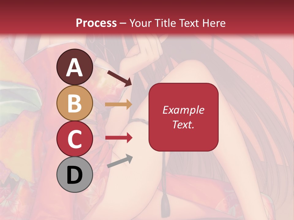 A Woman In A Kimono Sitting On A Bed PowerPoint Template