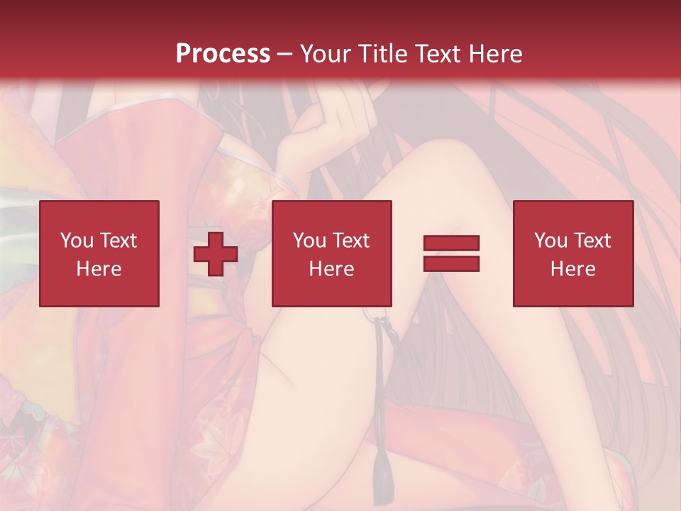 A Woman In A Kimono Sitting On A Bed PowerPoint Template