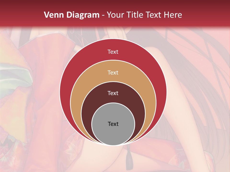 A Woman In A Kimono Sitting On A Bed PowerPoint Template