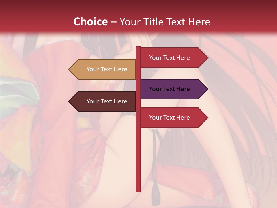 A Woman In A Kimono Sitting On A Bed PowerPoint Template