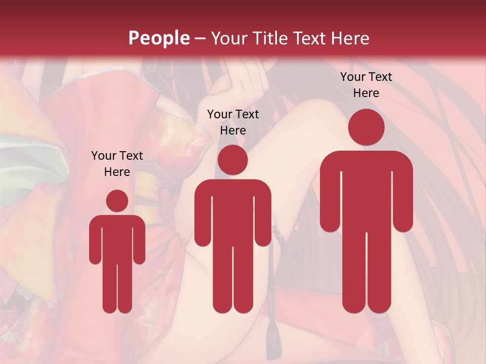 A Woman In A Kimono Sitting On A Bed PowerPoint Template