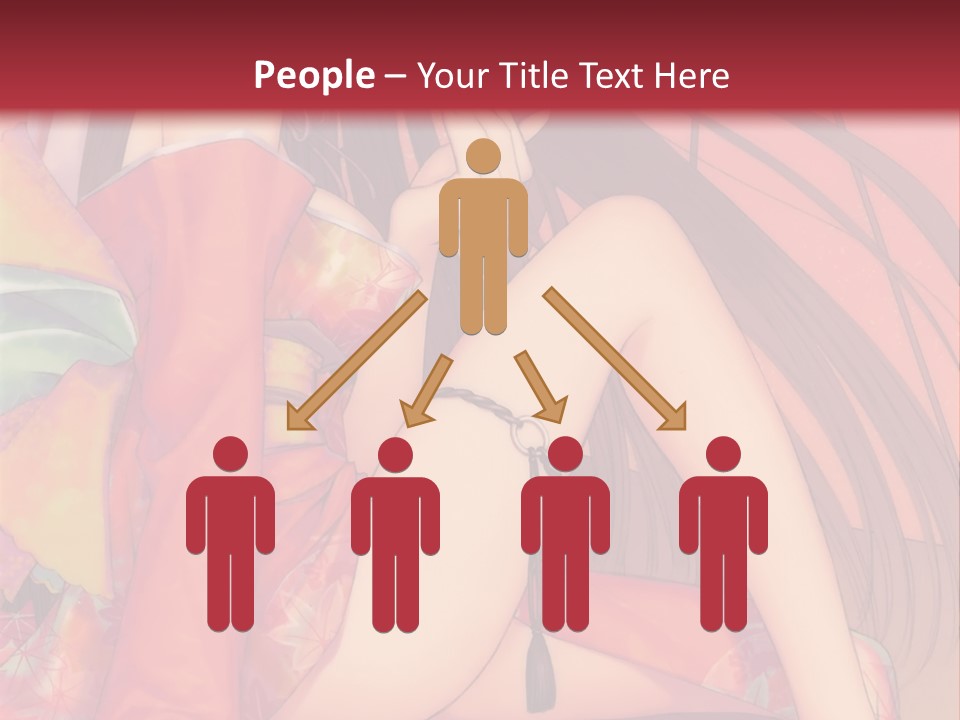 A Woman In A Kimono Sitting On A Bed PowerPoint Template