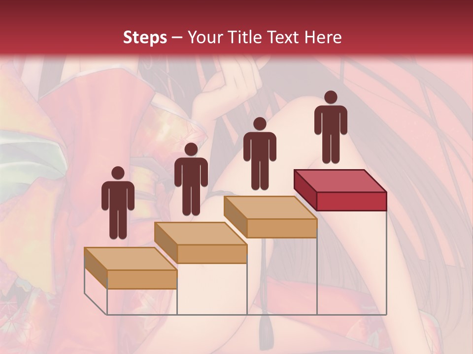 A Woman In A Kimono Sitting On A Bed PowerPoint Template