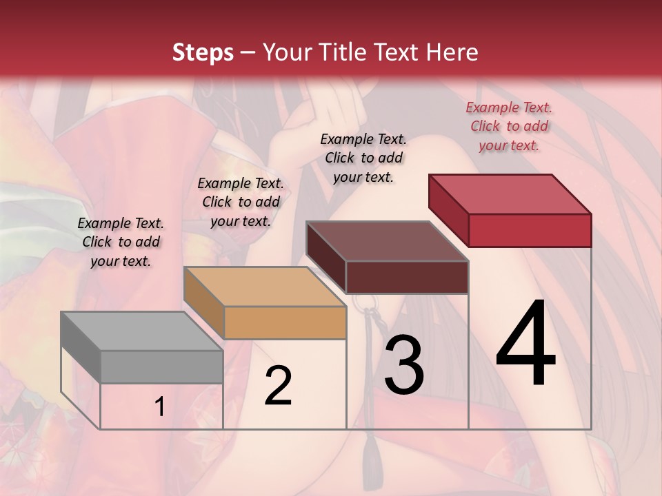 A Woman In A Kimono Sitting On A Bed PowerPoint Template