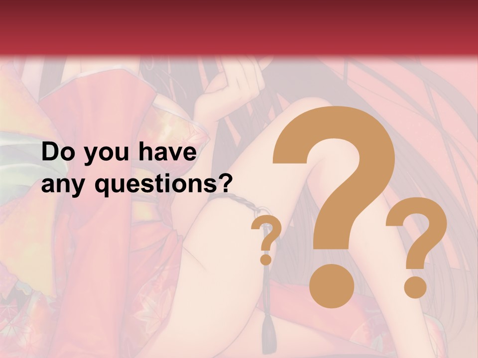 A Woman In A Kimono Sitting On A Bed PowerPoint Template