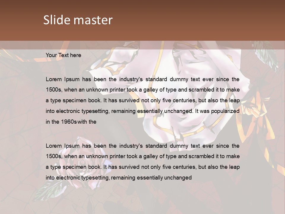 A Woman Sitting On A Chair With Roses In Her Hand PowerPoint Template