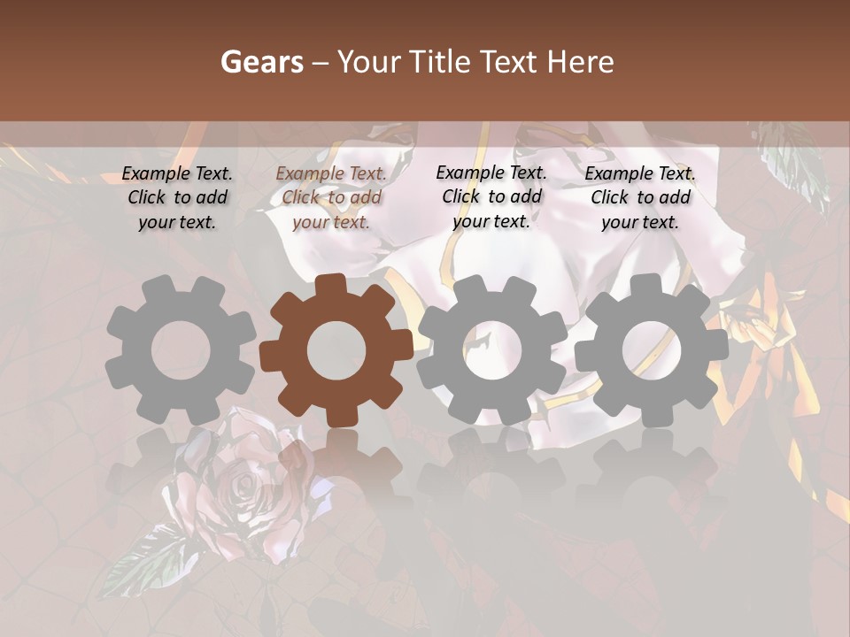 A Woman Sitting On A Chair With Roses In Her Hand PowerPoint Template