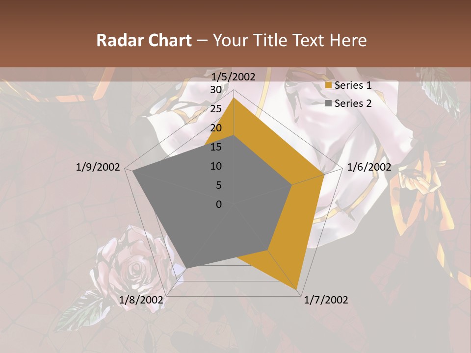A Woman Sitting On A Chair With Roses In Her Hand PowerPoint Template