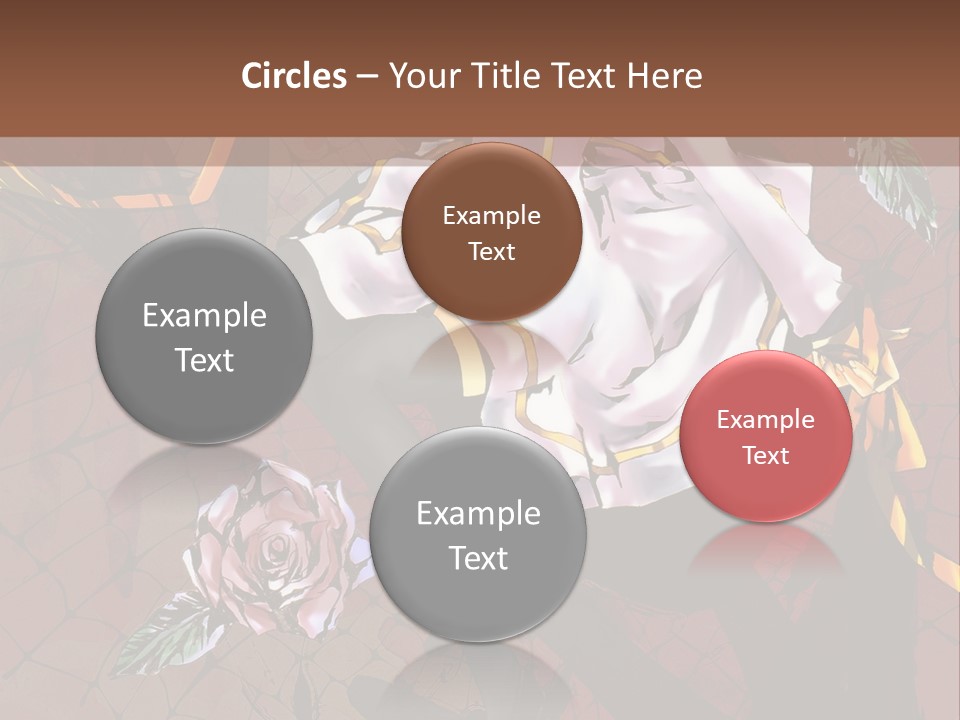 A Woman Sitting On A Chair With Roses In Her Hand PowerPoint Template