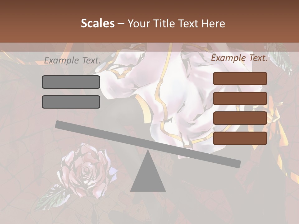 A Woman Sitting On A Chair With Roses In Her Hand PowerPoint Template