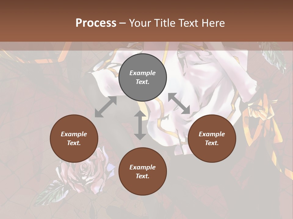 A Woman Sitting On A Chair With Roses In Her Hand PowerPoint Template