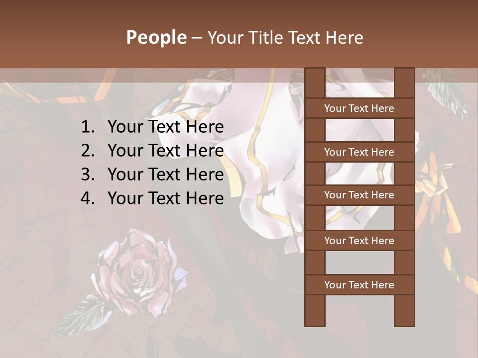 A Woman Sitting On A Chair With Roses In Her Hand PowerPoint Template