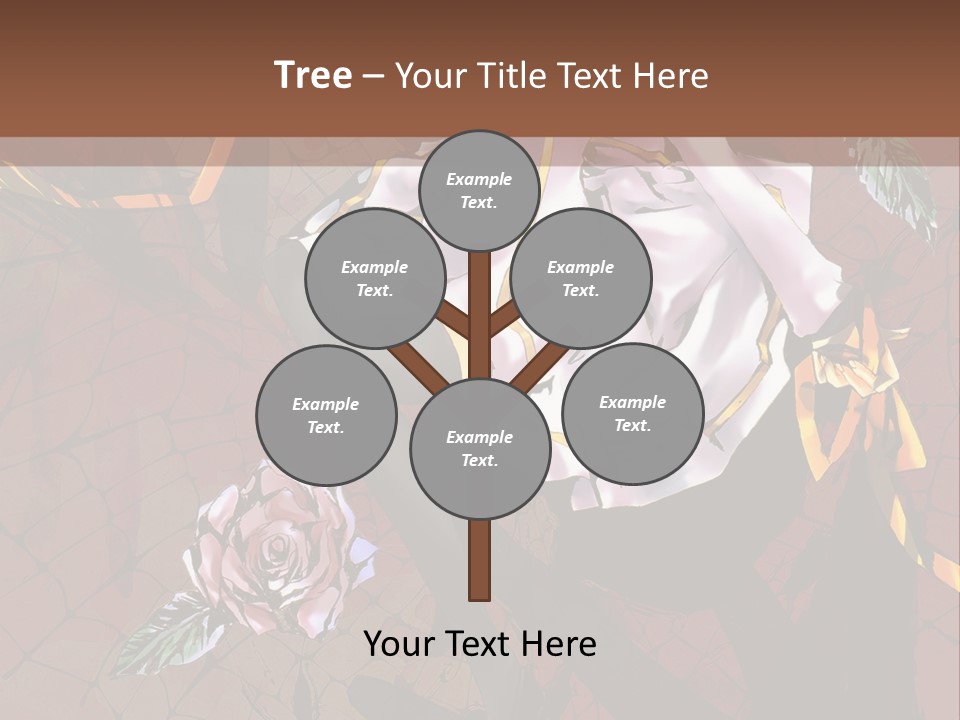 A Woman Sitting On A Chair With Roses In Her Hand PowerPoint Template