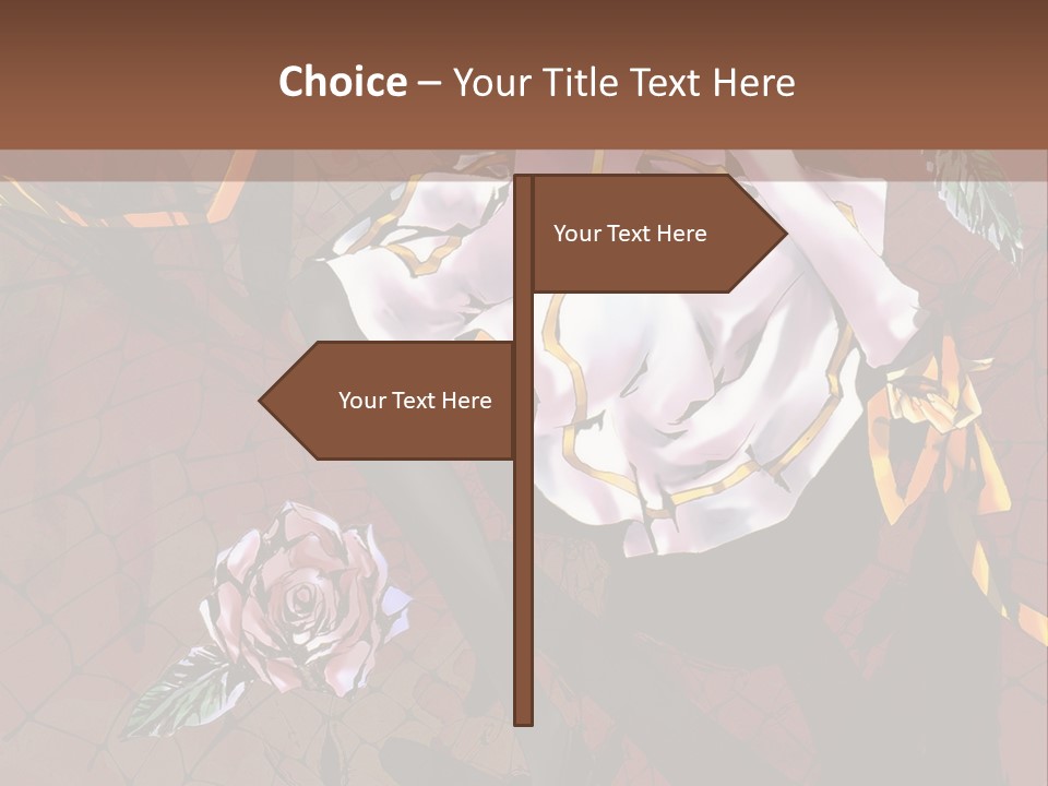 A Woman Sitting On A Chair With Roses In Her Hand PowerPoint Template