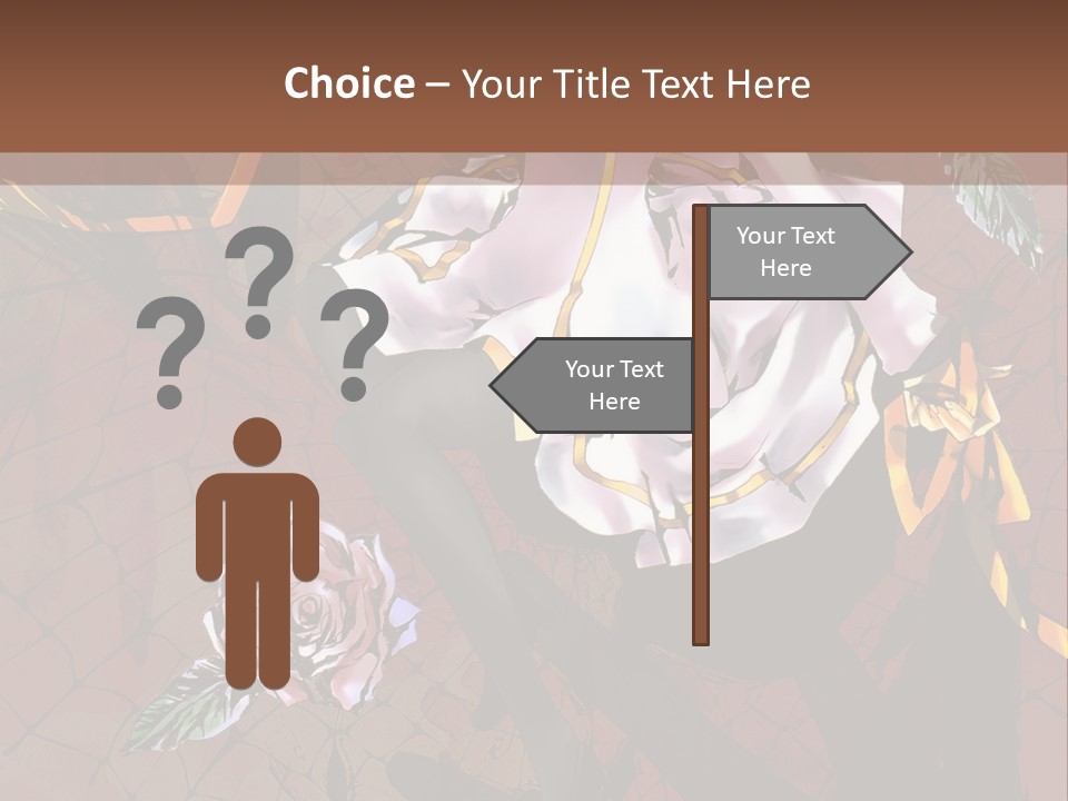 A Woman Sitting On A Chair With Roses In Her Hand PowerPoint Template