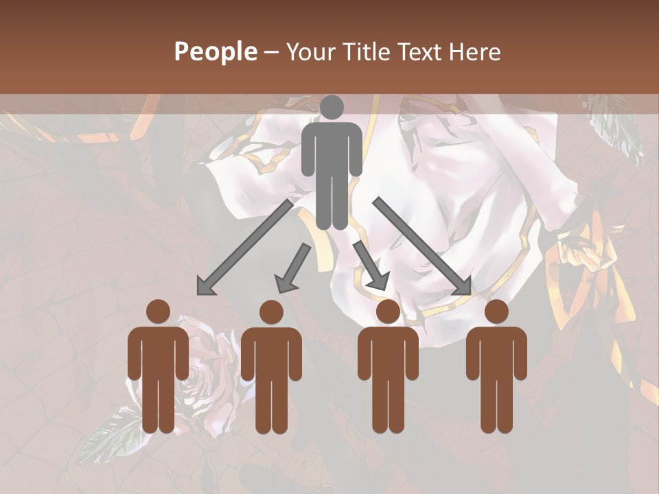 A Woman Sitting On A Chair With Roses In Her Hand PowerPoint Template