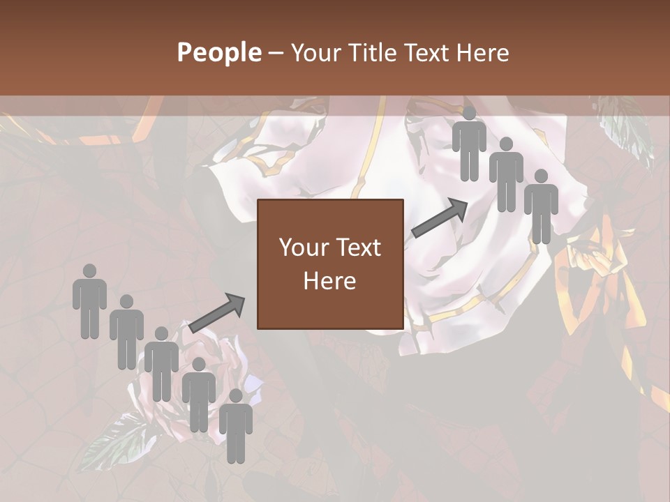 A Woman Sitting On A Chair With Roses In Her Hand PowerPoint Template