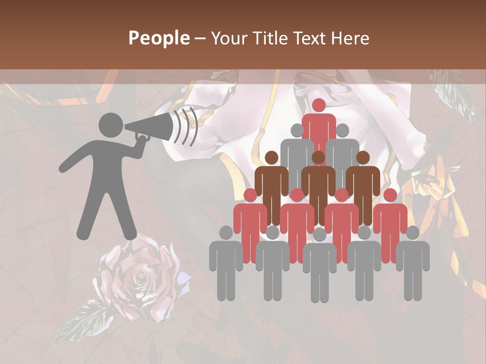 A Woman Sitting On A Chair With Roses In Her Hand PowerPoint Template