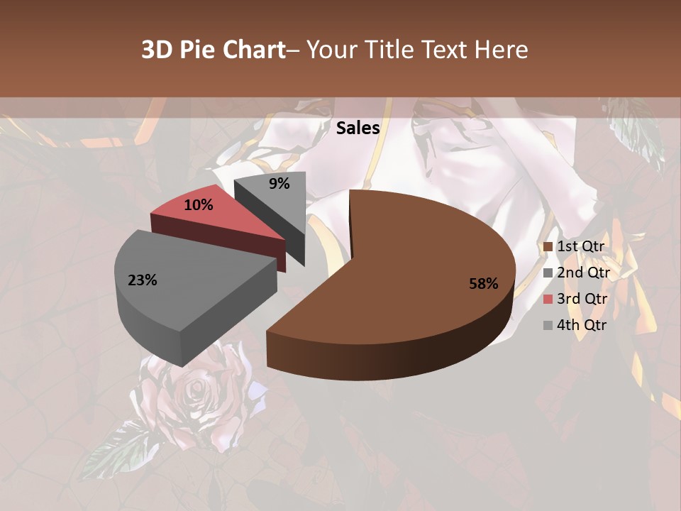 A Woman Sitting On A Chair With Roses In Her Hand PowerPoint Template