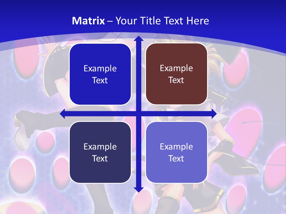 A Couple Of Anime Characters In Front Of A Blue Background PowerPoint Template