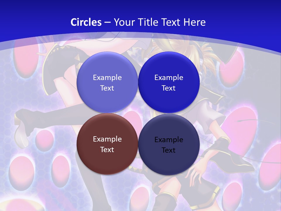 A Couple Of Anime Characters In Front Of A Blue Background PowerPoint Template