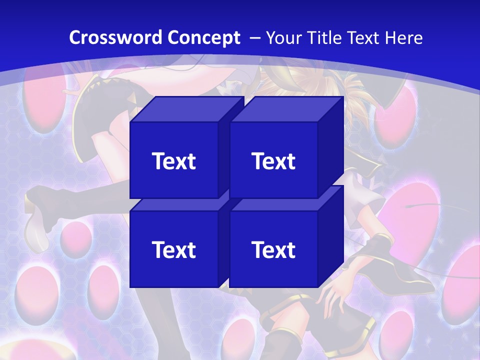 A Couple Of Anime Characters In Front Of A Blue Background PowerPoint Template