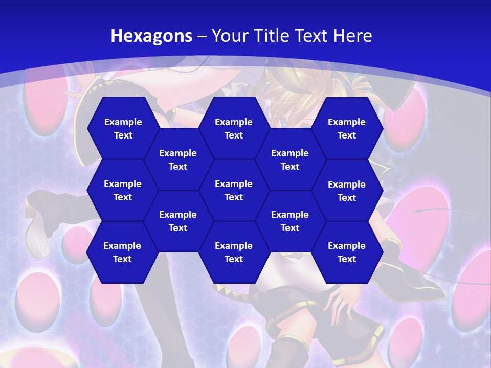 A Couple Of Anime Characters In Front Of A Blue Background PowerPoint Template