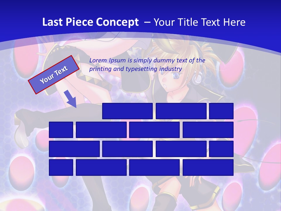 A Couple Of Anime Characters In Front Of A Blue Background PowerPoint Template
