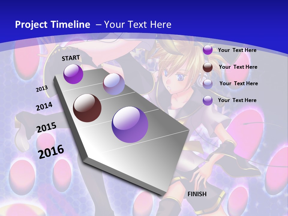 A Couple Of Anime Characters In Front Of A Blue Background PowerPoint Template