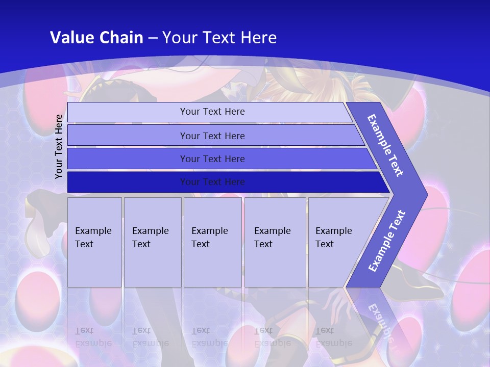 A Couple Of Anime Characters In Front Of A Blue Background PowerPoint Template