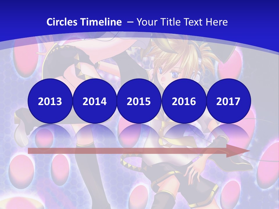 A Couple Of Anime Characters In Front Of A Blue Background PowerPoint Template