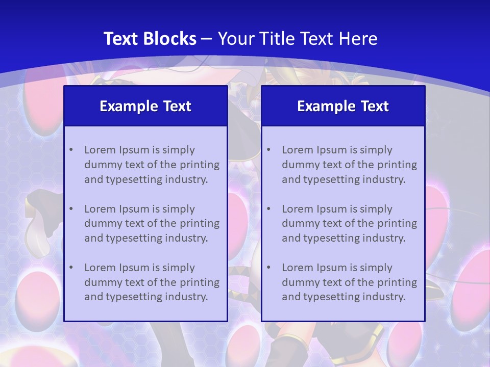 A Couple Of Anime Characters In Front Of A Blue Background PowerPoint Template