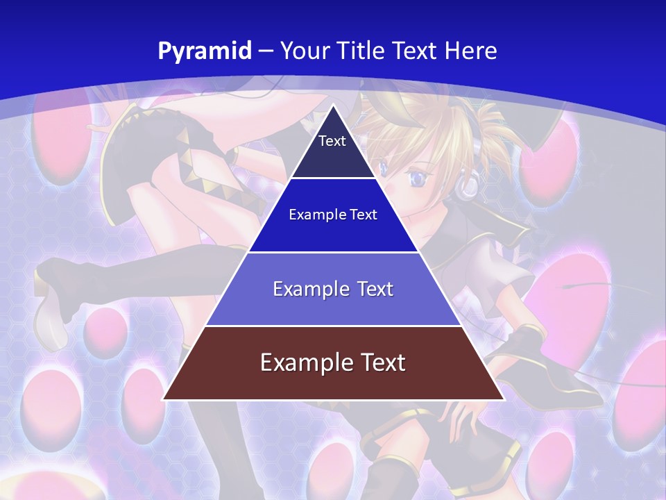 A Couple Of Anime Characters In Front Of A Blue Background PowerPoint Template