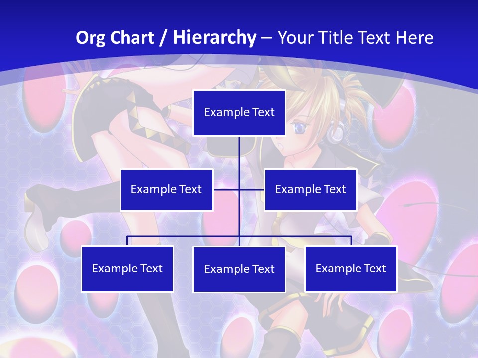 A Couple Of Anime Characters In Front Of A Blue Background PowerPoint Template