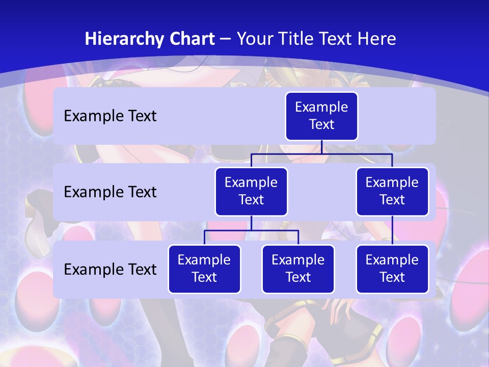 A Couple Of Anime Characters In Front Of A Blue Background PowerPoint Template