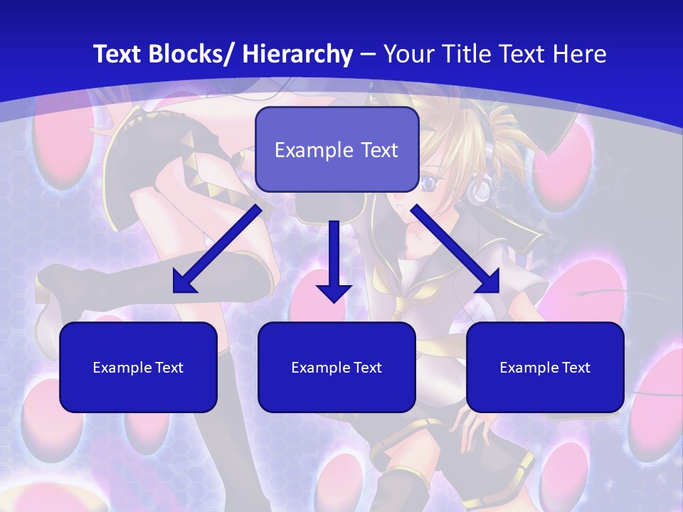 A Couple Of Anime Characters In Front Of A Blue Background PowerPoint Template