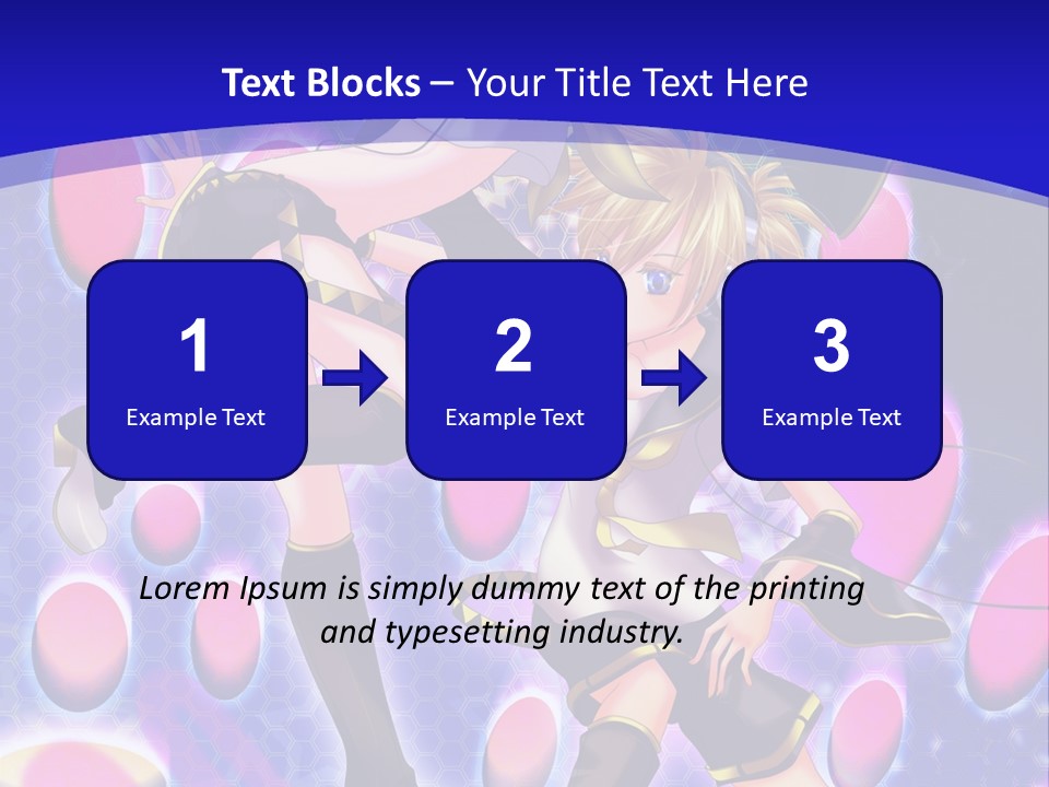 A Couple Of Anime Characters In Front Of A Blue Background PowerPoint Template