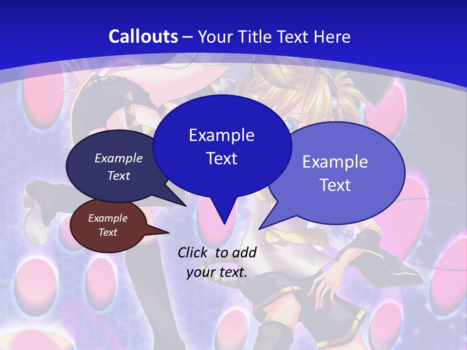 A Couple Of Anime Characters In Front Of A Blue Background PowerPoint Template