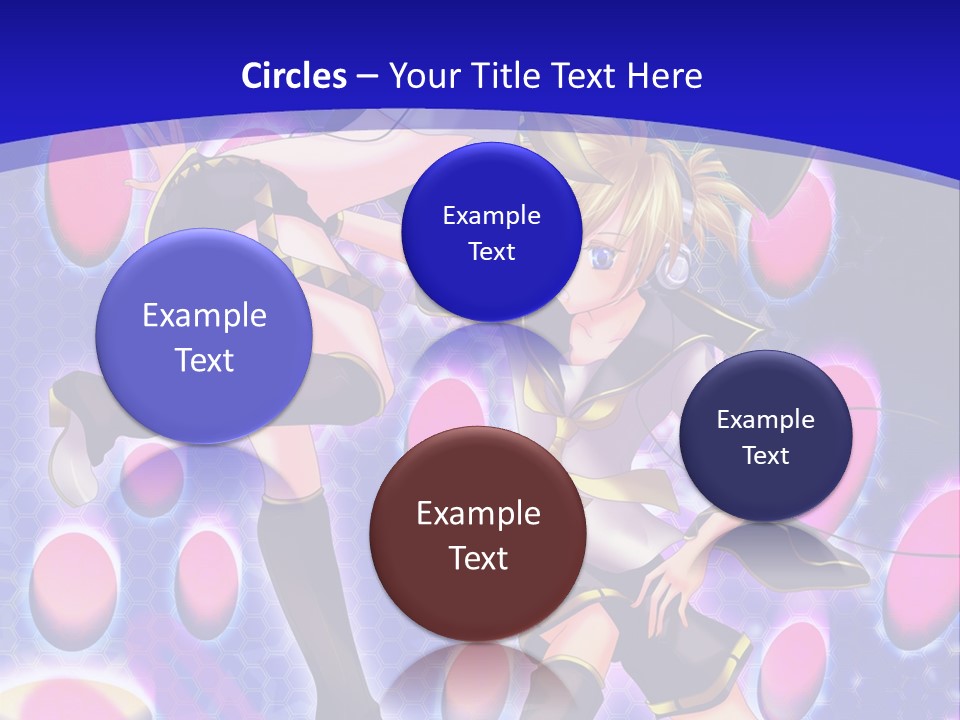 A Couple Of Anime Characters In Front Of A Blue Background PowerPoint Template