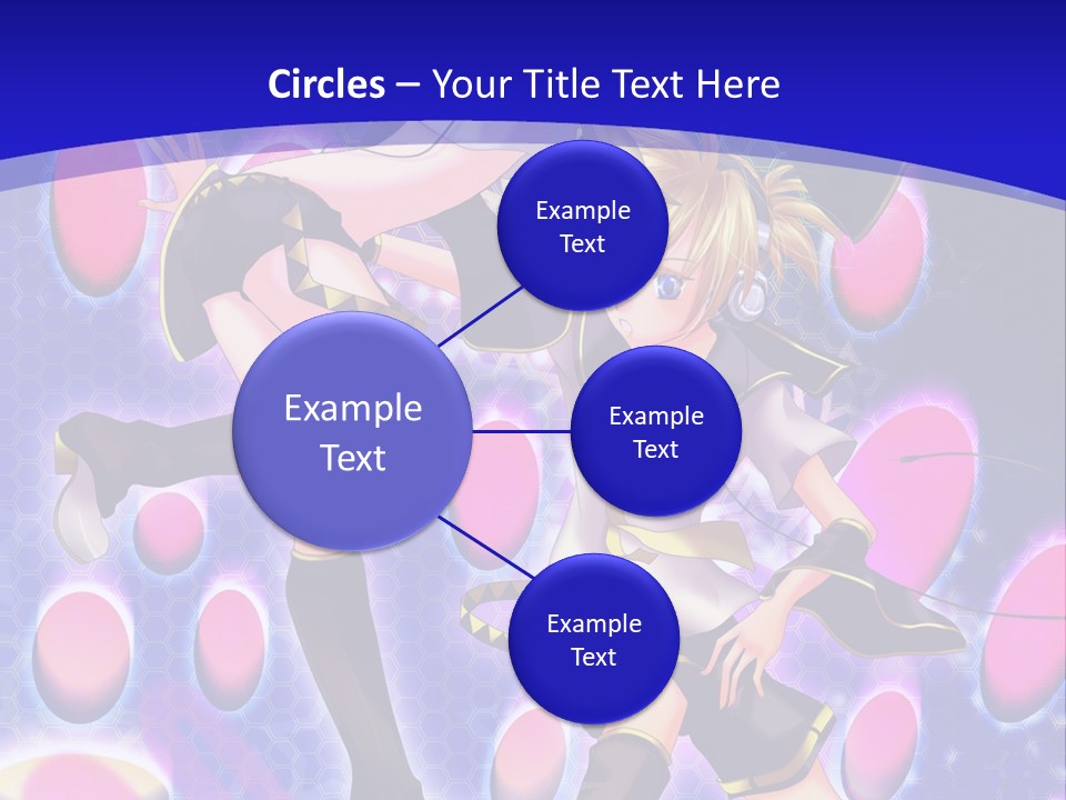 A Couple Of Anime Characters In Front Of A Blue Background PowerPoint Template