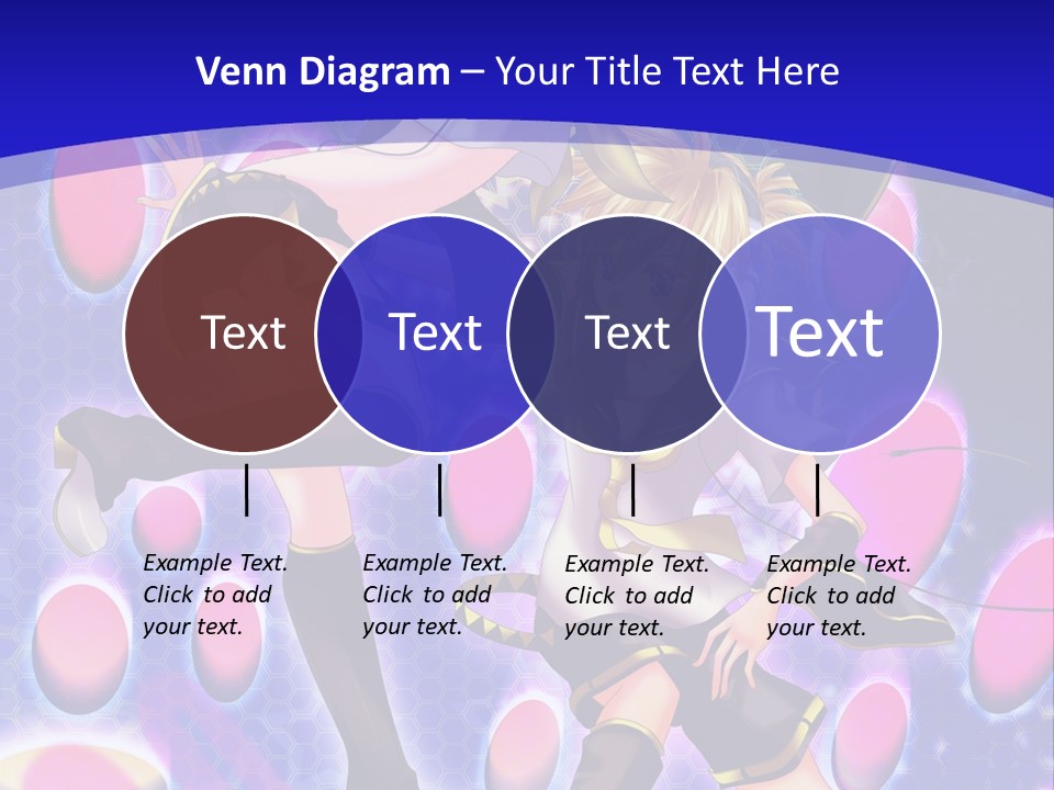 A Couple Of Anime Characters In Front Of A Blue Background PowerPoint Template